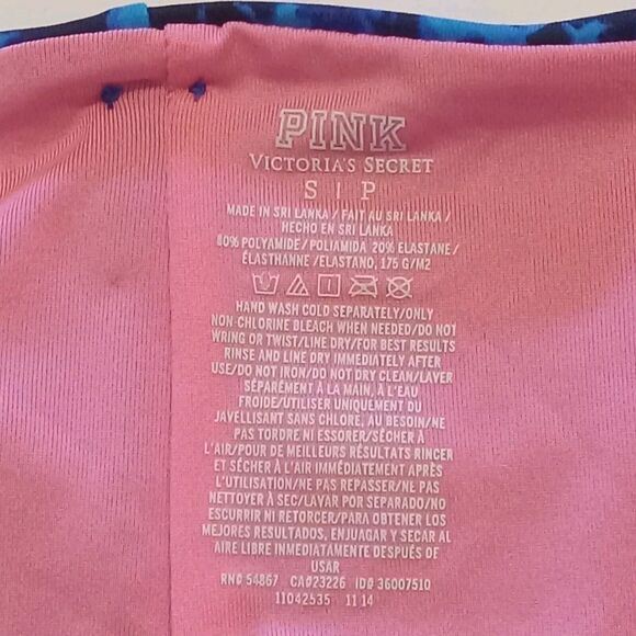 Victoria's Secret Pink Bikini Bottom Size Small Colorful Multicolored Blue - Picture 5 of 5